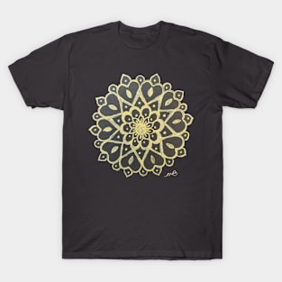 Gold and Black Mandala T-Shirt